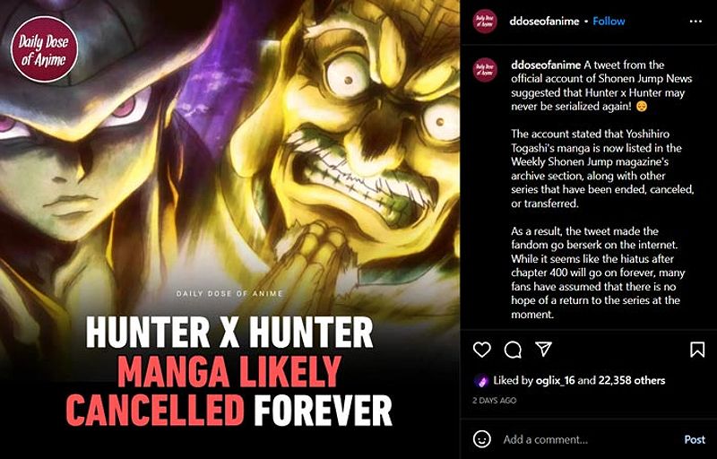 Is the Hunter x Hunter Manga Getting Cancelled? - 1019693738