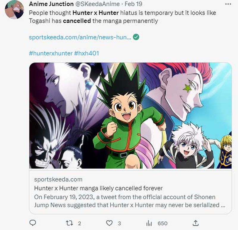 Is the Hunter x Hunter Manga Getting Cancelled? - -79458361